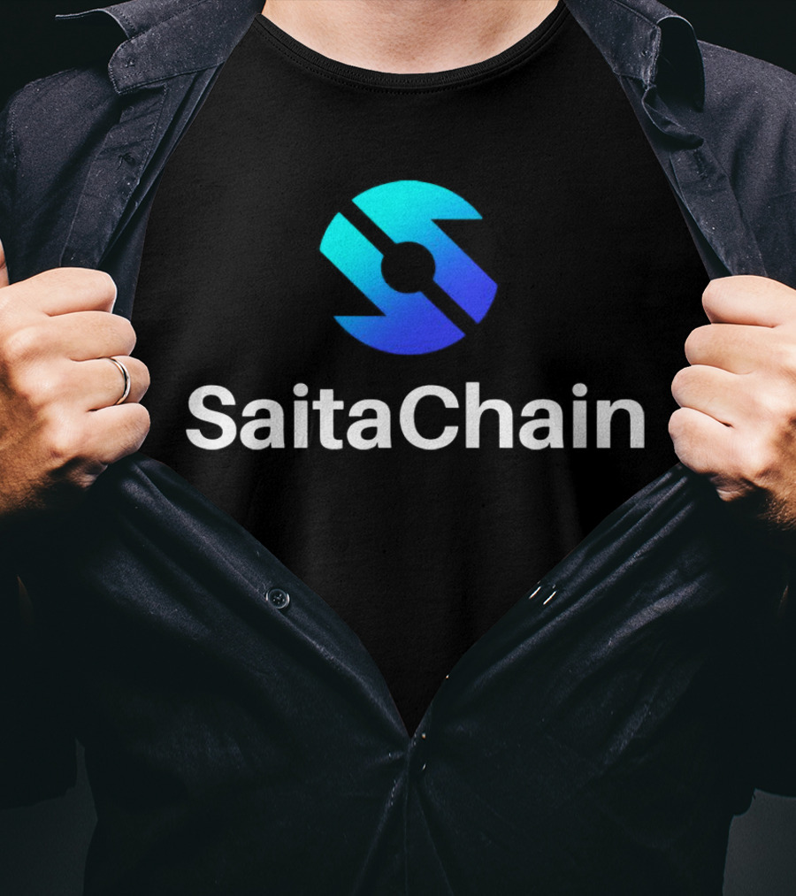 SaitaChain Logo Blue Gradient T-Shirt