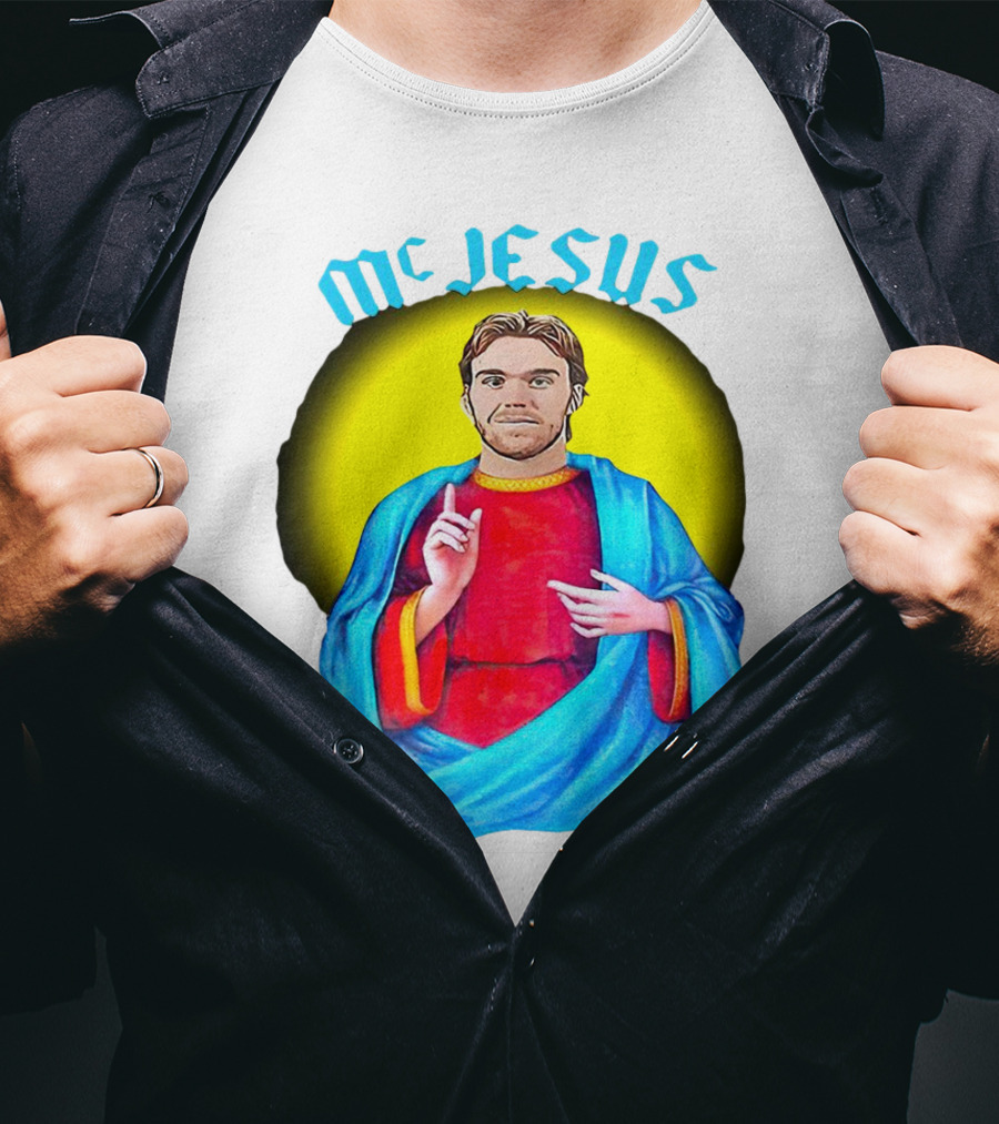 Connor McDavid McJesus Iconic Sports T-Shirt
