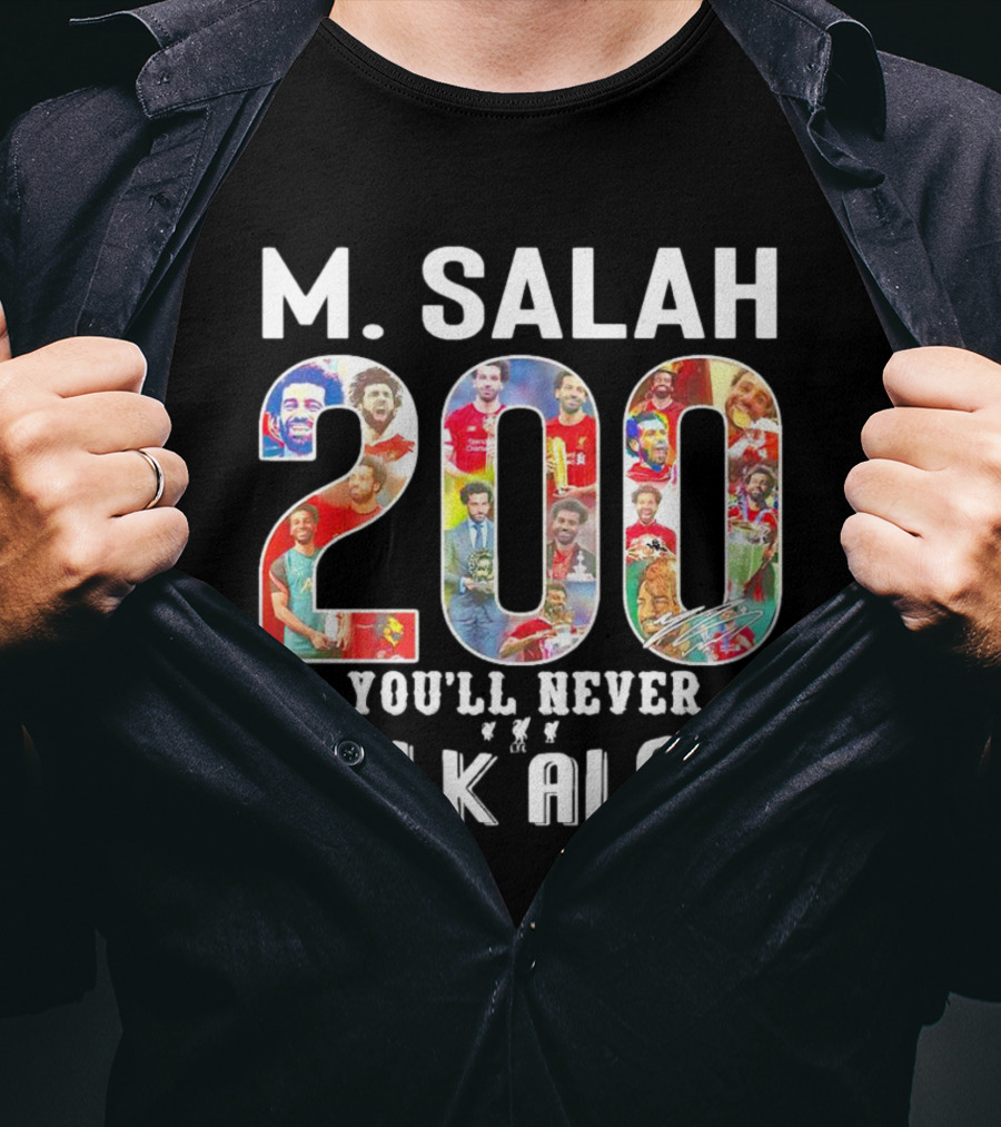 M Salah 200 You'll Never Walk Alone Football T-Shirt
