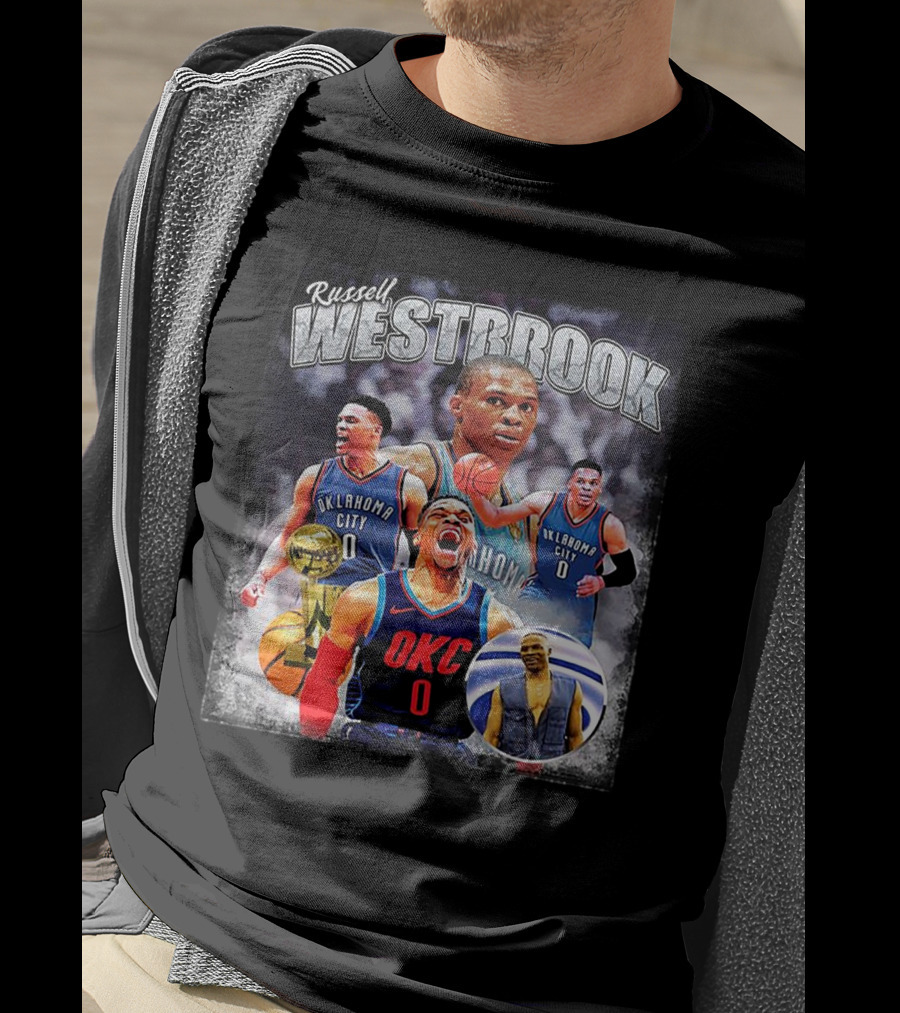 Russell Westbrook Oklahoma City Thunder NBA Vintage 80s Champion T-Shirt