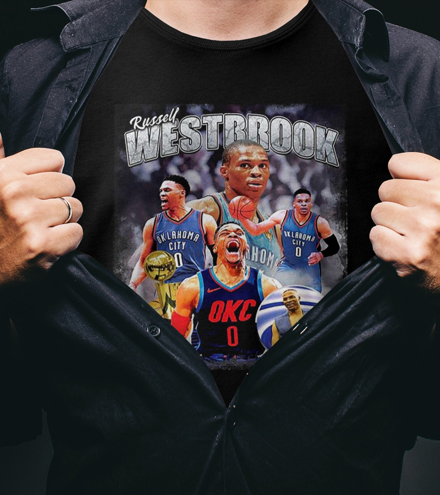 Russell Westbrook Oklahoma City Thunder NBA Vintage 80s Champion T-Shirt