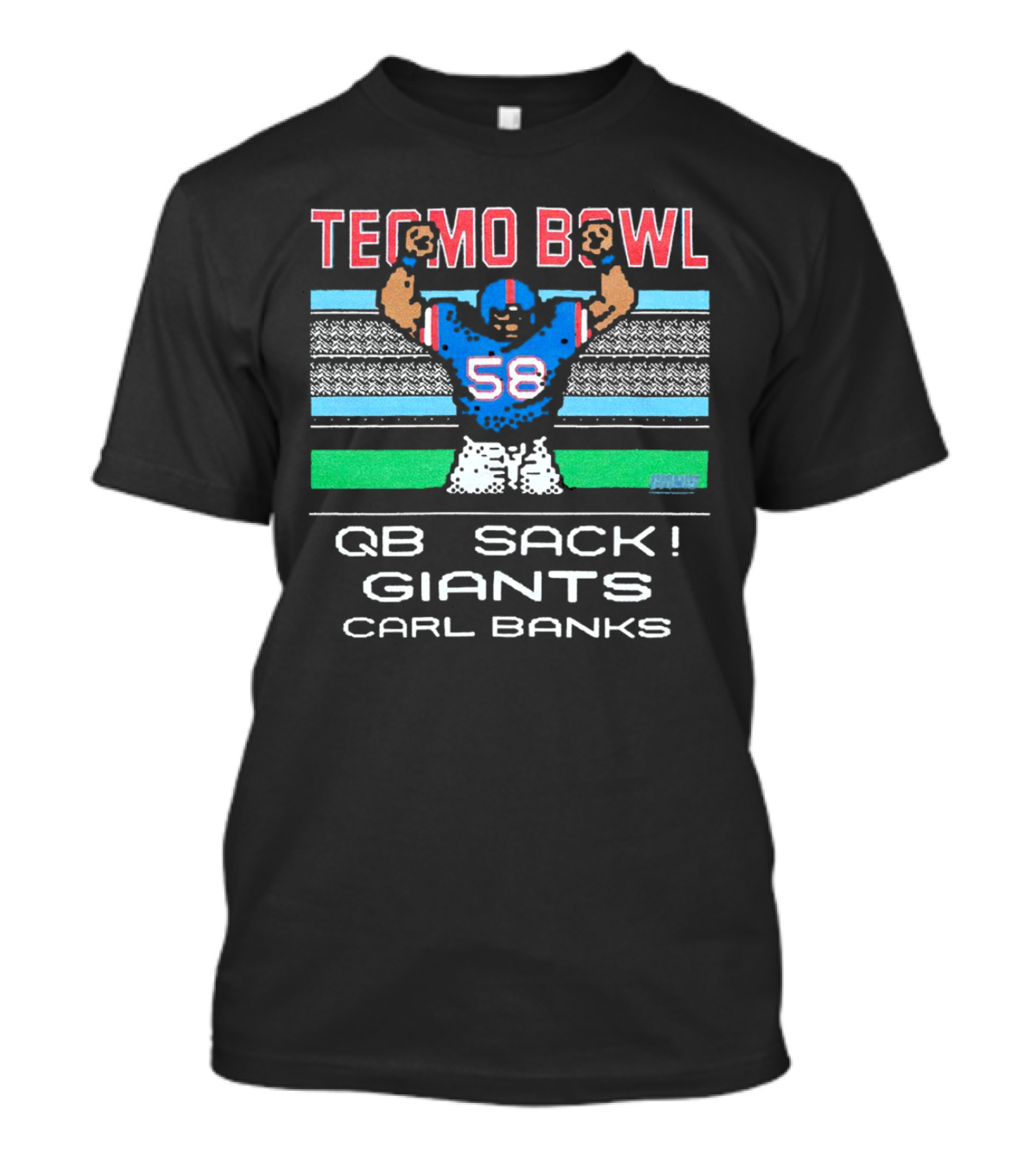 Tecmo Bowl QB Sack Giants Carl Banks 58 T-Shirt