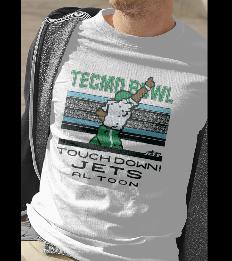 Tecmo Bowl Touch Down New York Jets Al Toon Retro Gaming Iconic Scene T-Shirt