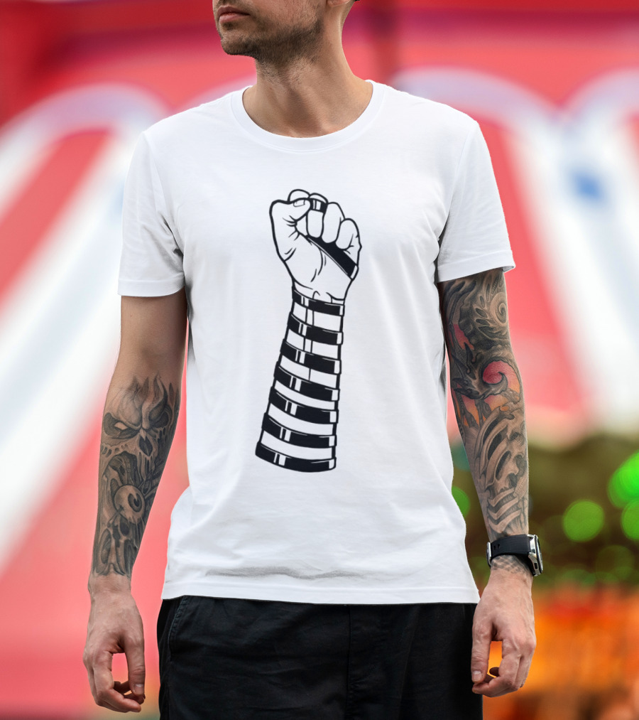 Strapped Fist with Black Bands Iconic T-Shirt