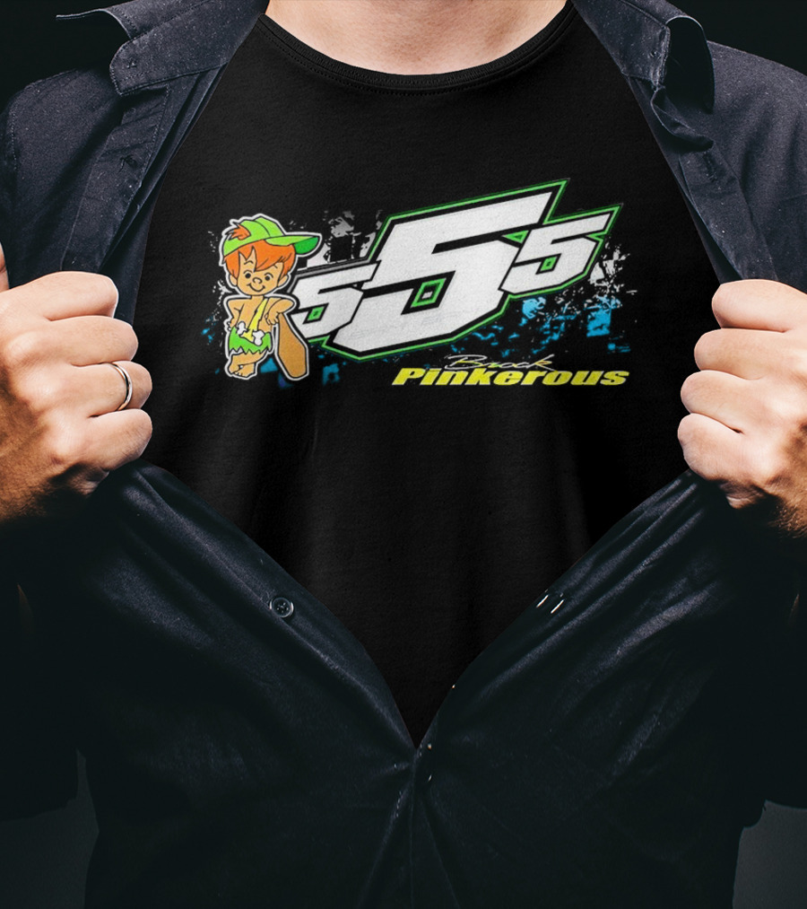 555 Brock Pinkerous Racing Cartoon Character T-Shirt