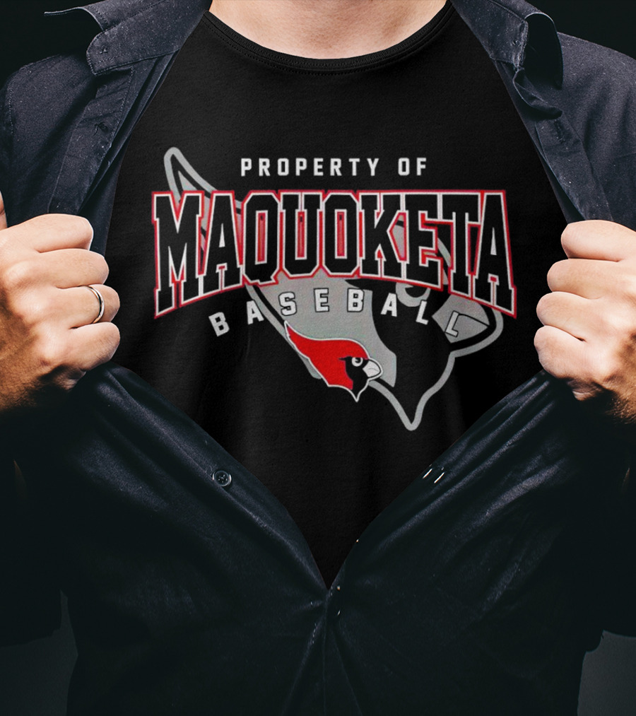 Property Of Maquoketa Baseball Louisville Cardinals T-Shirt