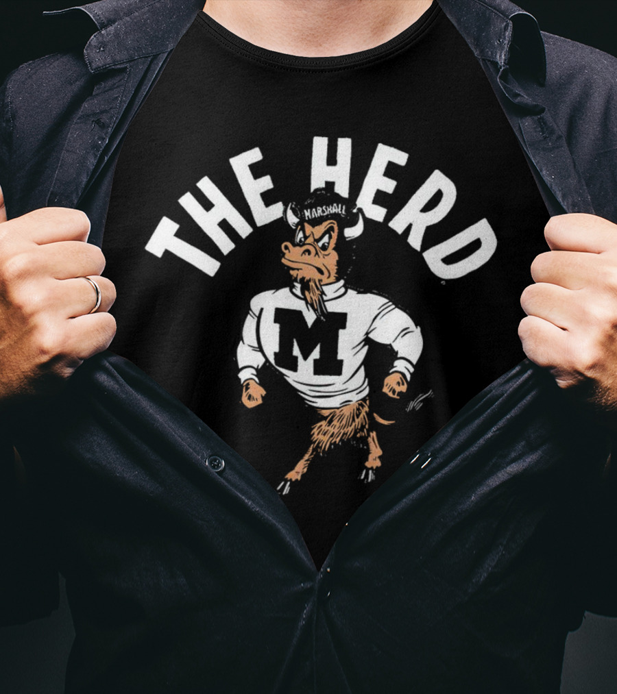 Marshall The Herd M Logo Mascot T-Shirt