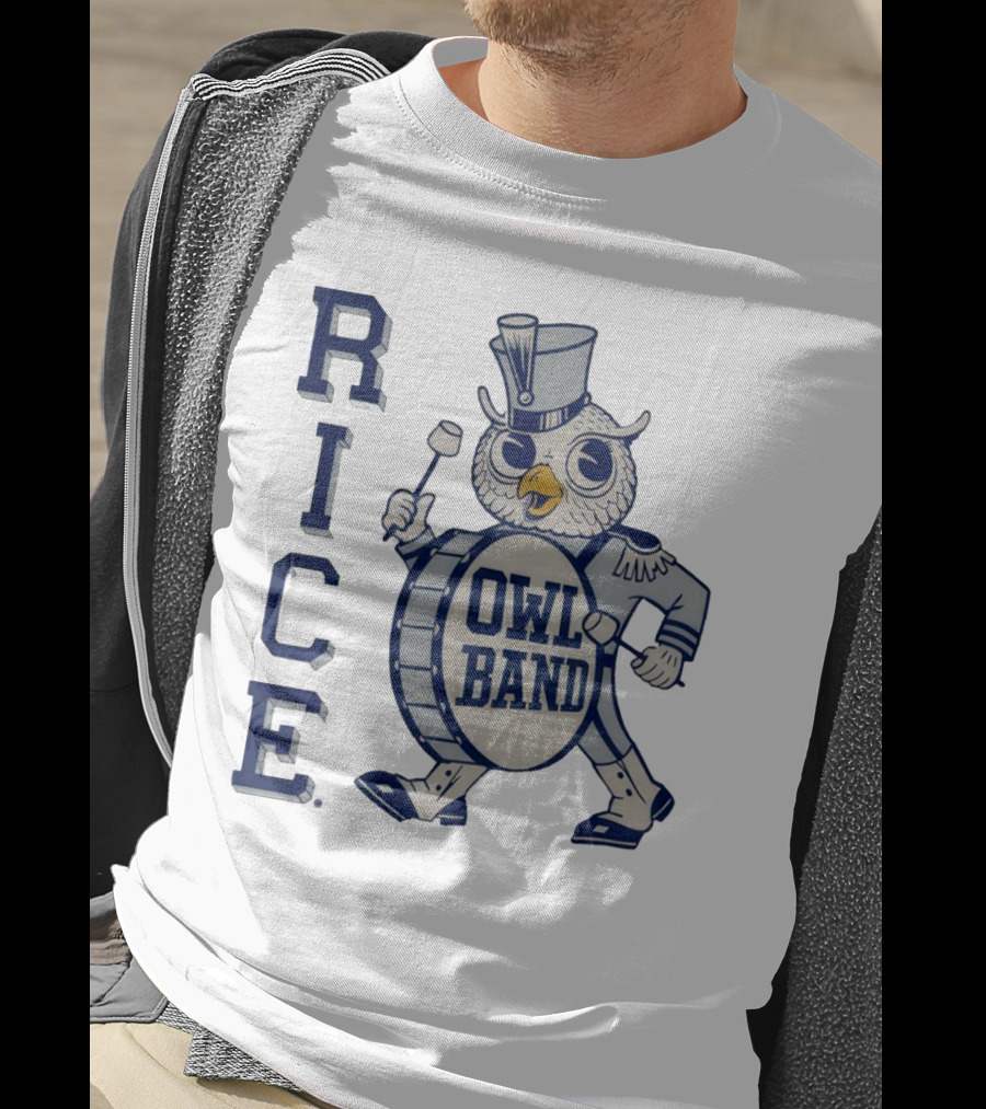 Rice Owl Band Drum Major Vintage T-Shirt