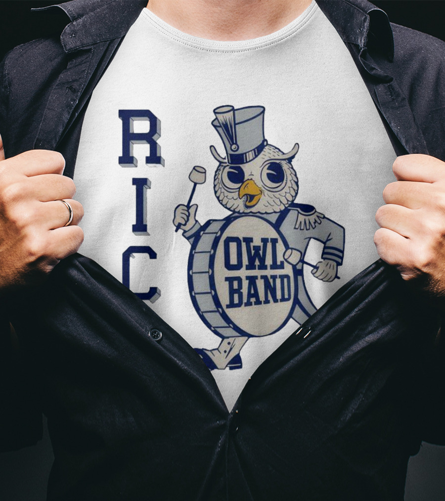 Rice Owl Band Drum Major Vintage T-Shirt