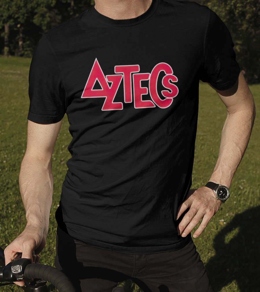 San Diego State Aztecs Bold Red Tribal Typography T-Shirt