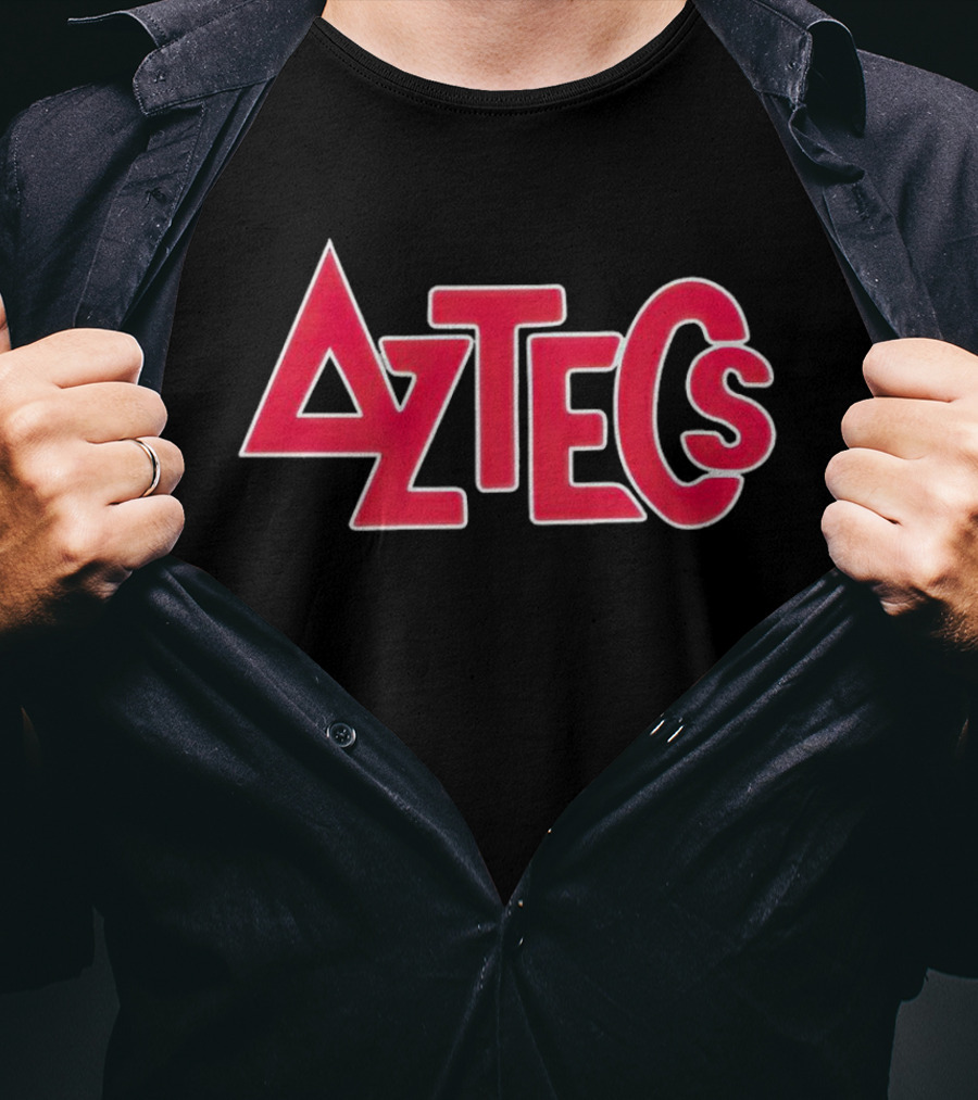 San Diego State Aztecs Bold Red Tribal Typography T-Shirt