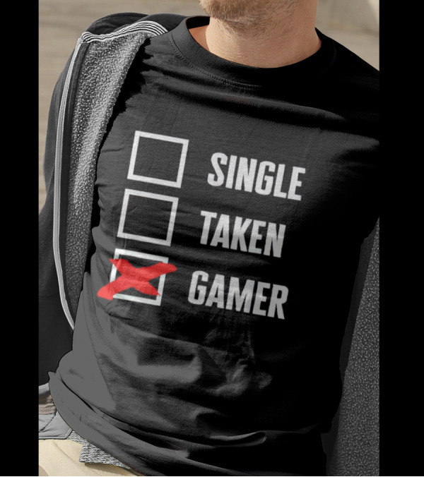 Single Taken Gamer Checkbox With Red X T-Shirt