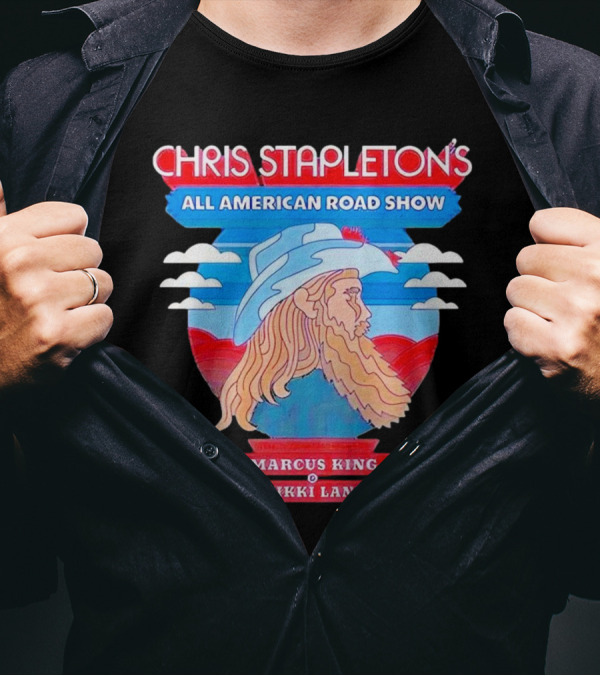 Chris Stapleton's All American Road Show 2024 Marcus King Nikki Lane T-Shirt