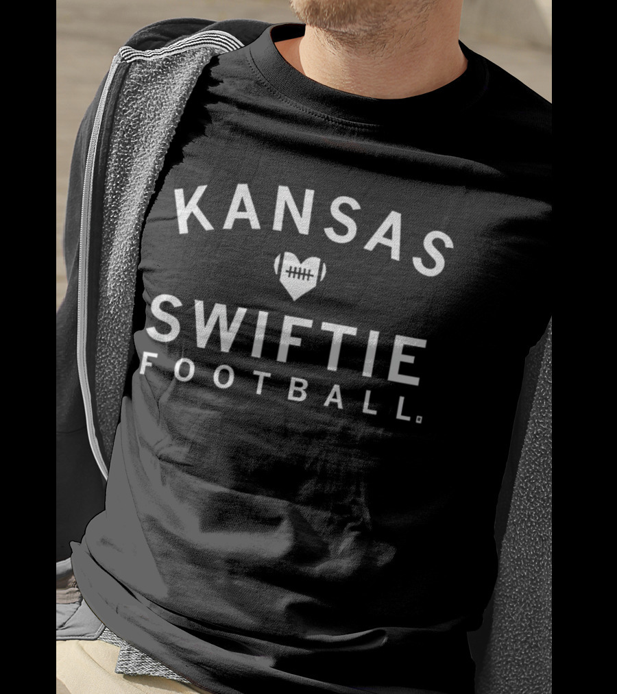 Kansas Swiftie Football Heartball T-Shirt