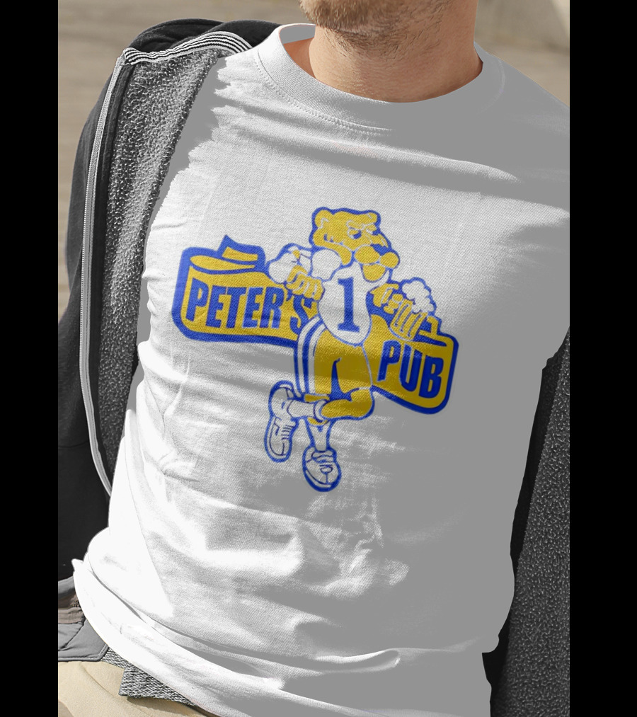 Peter's Pub Pittsburgh Mascot Holding Steins T-Shirt