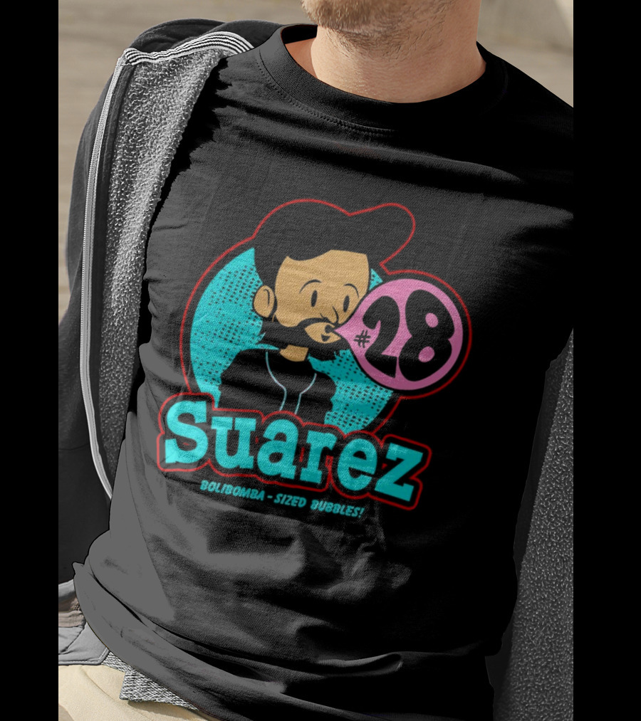 Suarez #28 Bolibomba Sized Bubbles Cartoon Cincinnati Reds Bubblegum T-Shirt