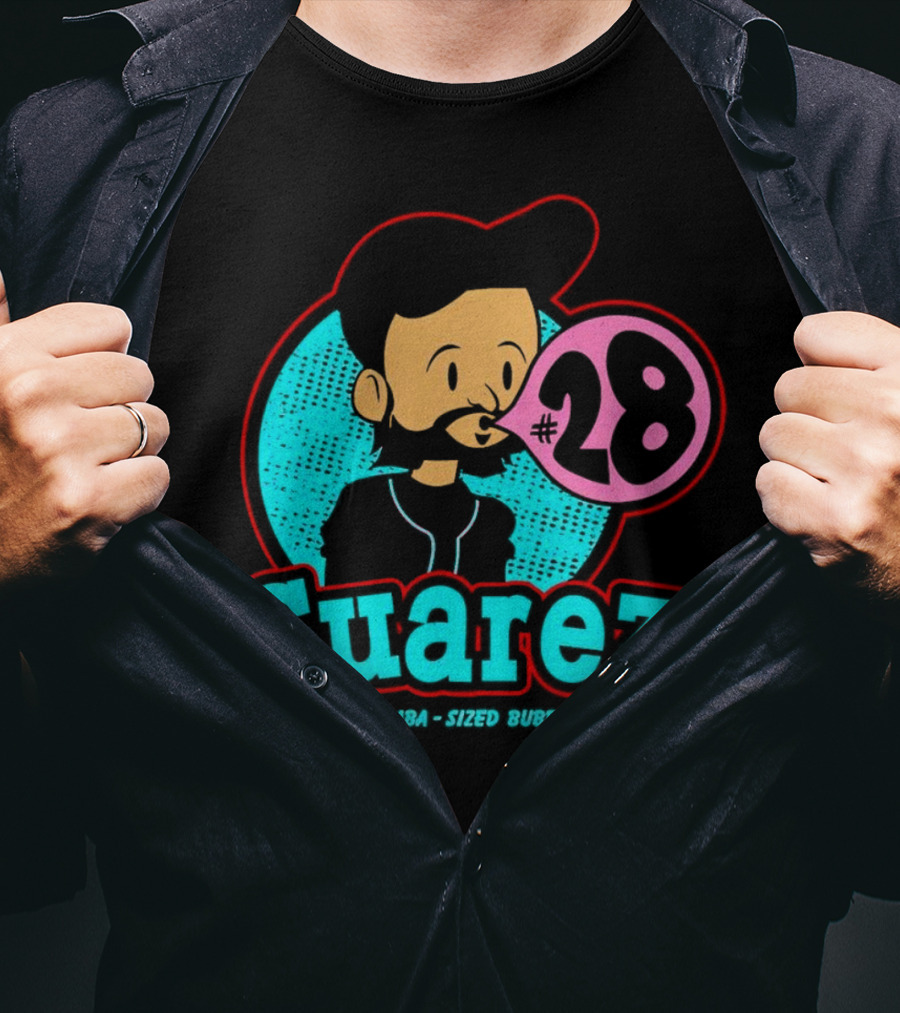 Suarez #28 Bolibomba Sized Bubbles Cartoon Cincinnati Reds Bubblegum T-Shirt