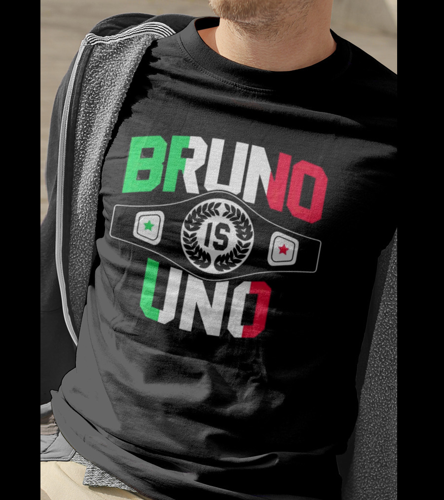 Bruno Is Uno Champion Belt Italian Colors T-Shirt