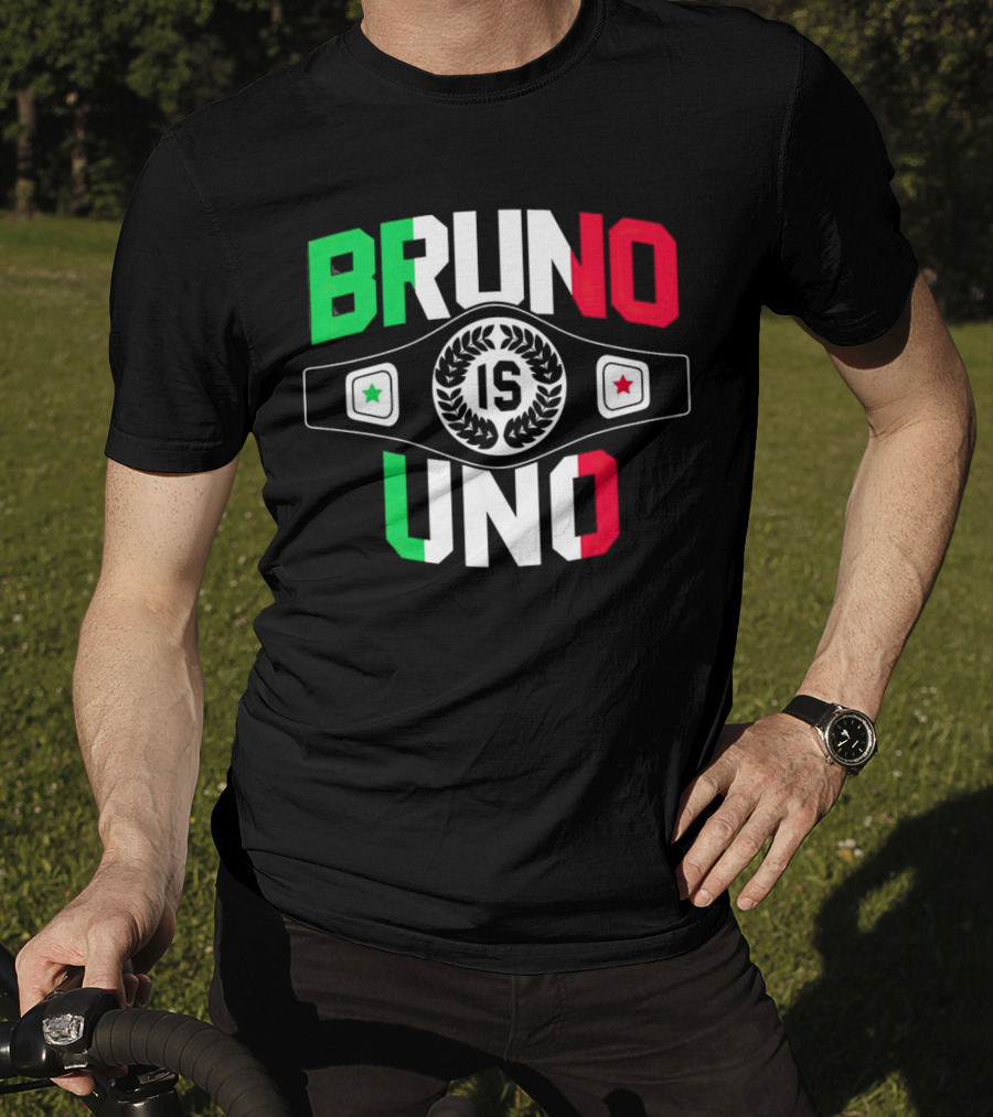 Bruno Is Uno Champion Belt Italian Colors T-Shirt