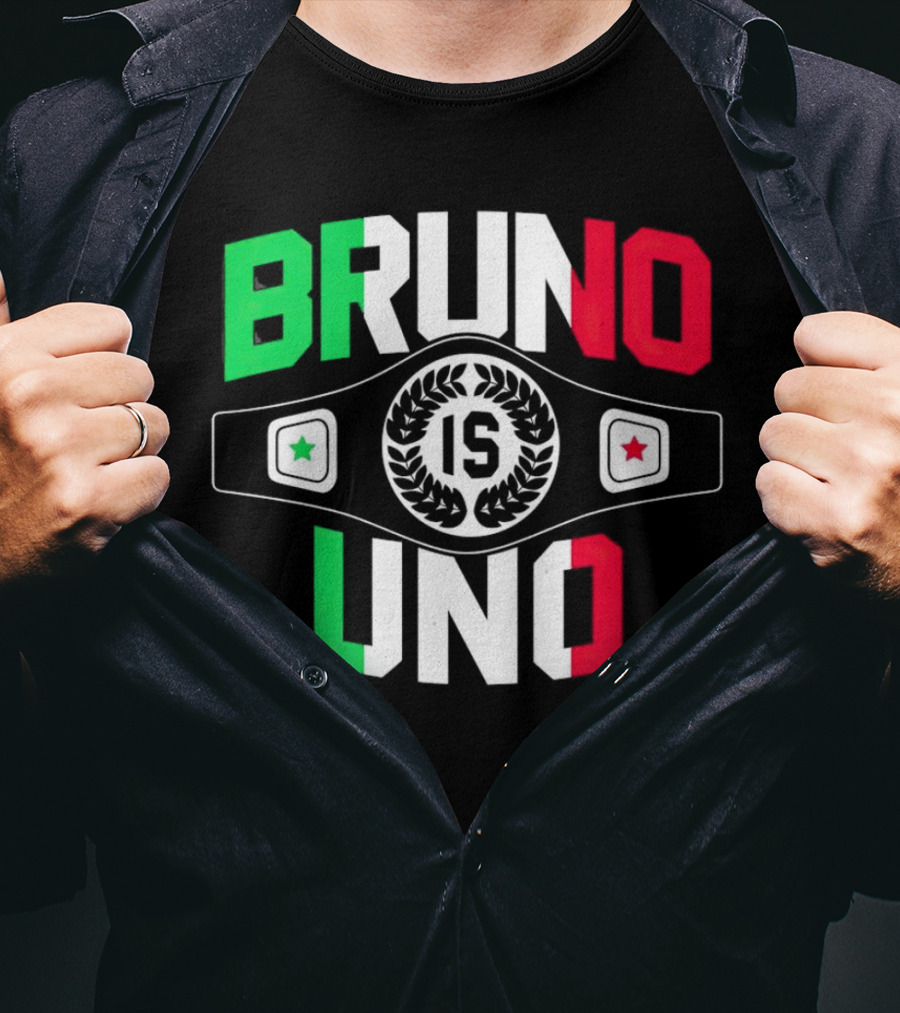 Bruno Is Uno Champion Belt Italian Colors T-Shirt