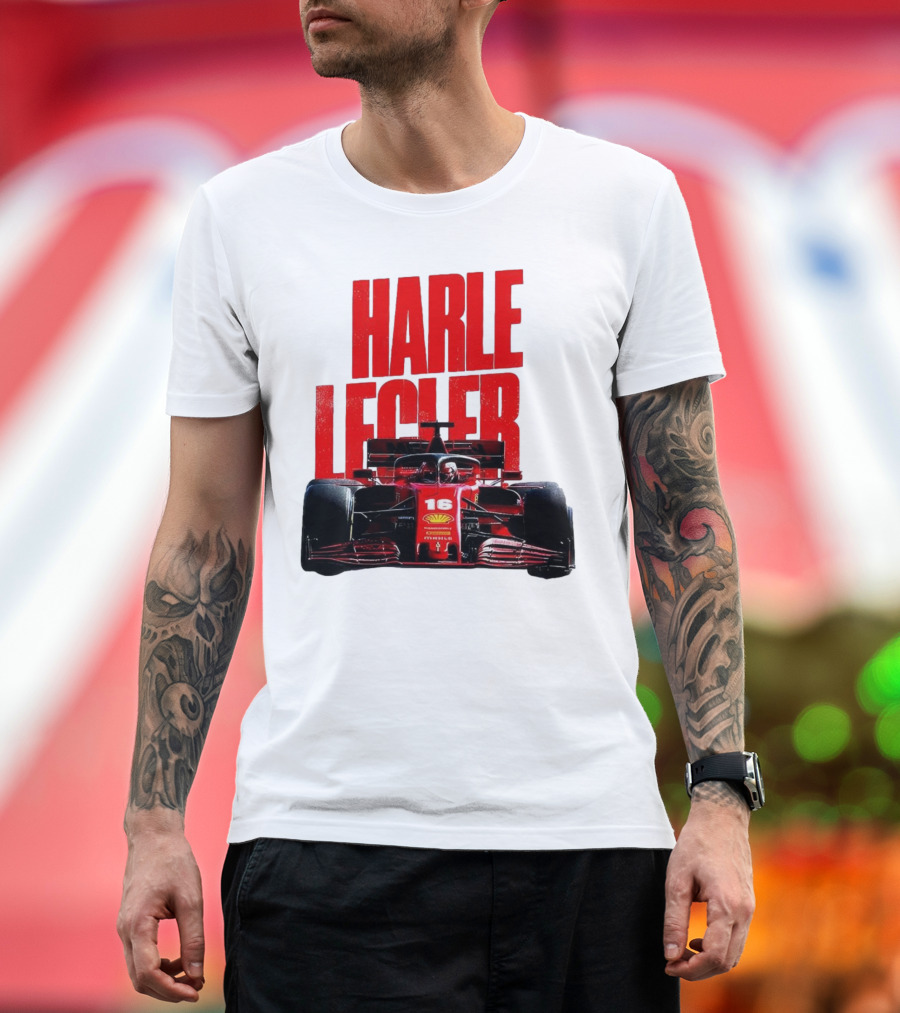 Groovy Ferrari Charles Leclerc Formula 1 Car 16 Racing Legend T-Shirt