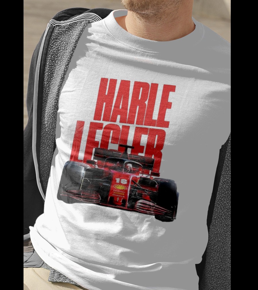 Groovy Ferrari Charles Leclerc Formula 1 Car 16 Racing Legend T-Shirt