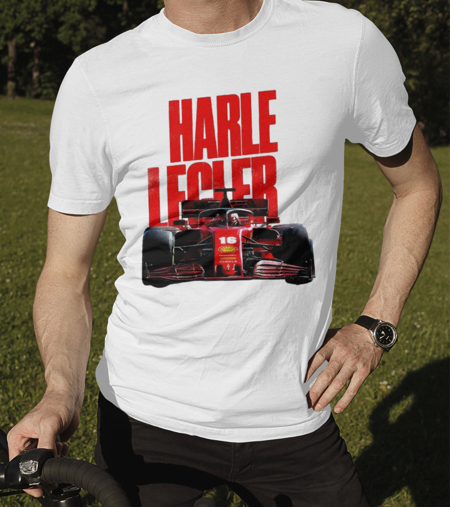 Groovy Ferrari Charles Leclerc Formula 1 Car 16 Racing Legend T-Shirt