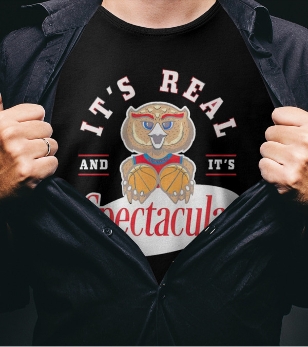 IT'S REAL AND IT'S SPECTACULAR BASKETBALL OWL WITH HOOP EYES T-Shirt