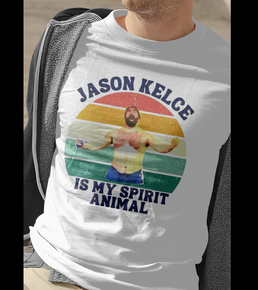 Jason Kelce Is My Spirit Animal Vintage Retro T-Shirt