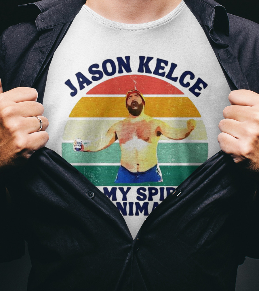 Jason Kelce Is My Spirit Animal Vintage Retro T-Shirt