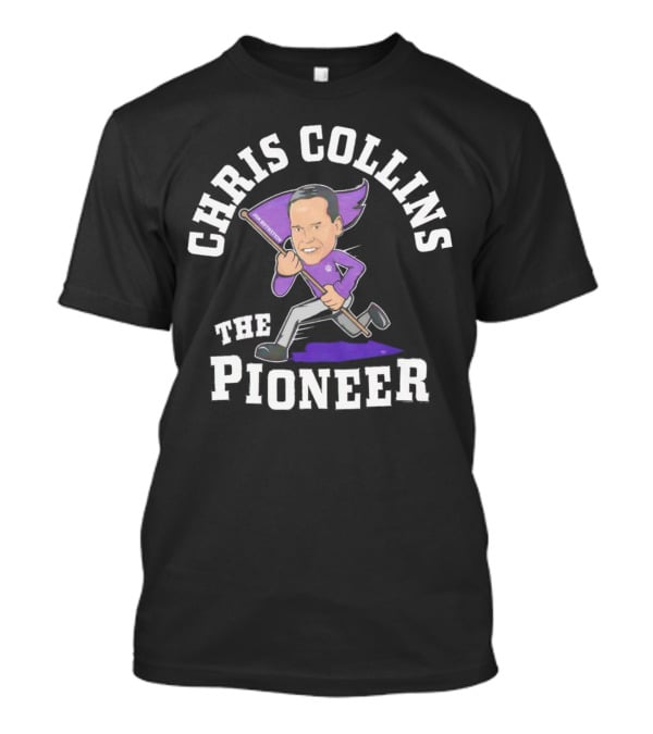 Chris Collins The Pioneer With Northwestern Flag T-Shirt