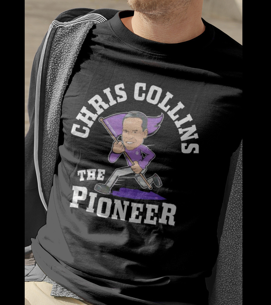 Chris Collins The Pioneer With Northwestern Flag T-Shirt