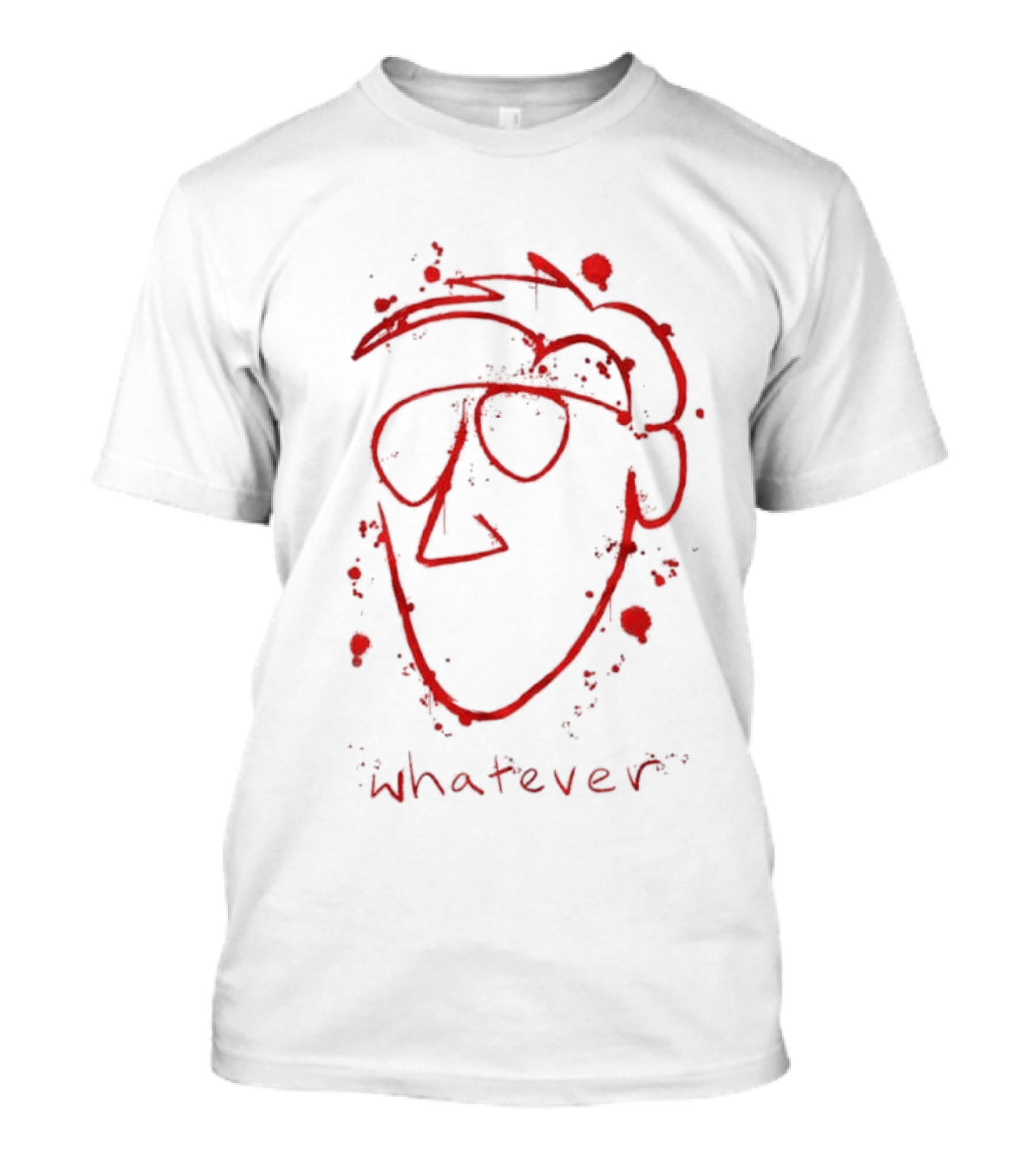 Orange Cassidy Blood Orange Whatever Minimalist Red Face T-Shirt