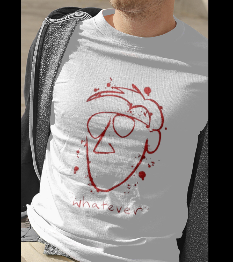 Orange Cassidy Blood Orange Whatever Minimalist Red Face T-Shirt