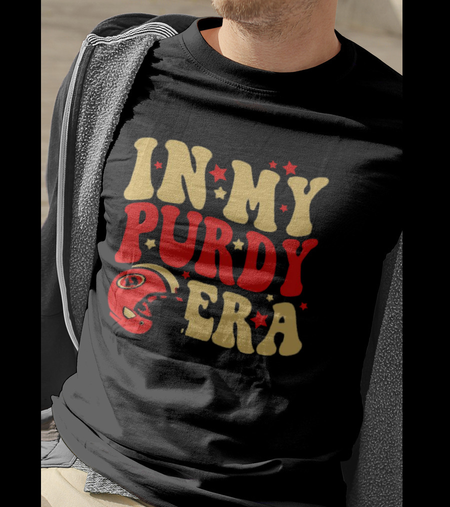 San Francisco 49ers In My Purdy Era Football Helmet Stars T-Shirt