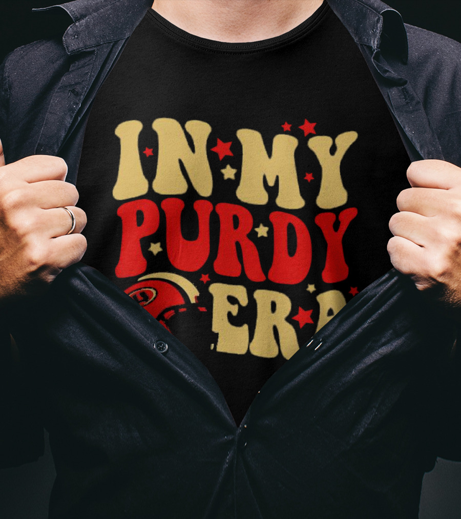 San Francisco 49ers In My Purdy Era Football Helmet Stars T-Shirt