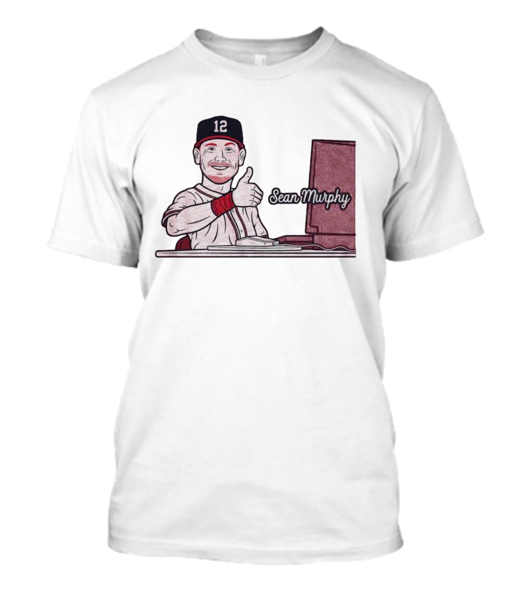 Sean Murphy Thumbs Up Baseball Player 12 Computer Desk T-Shirt