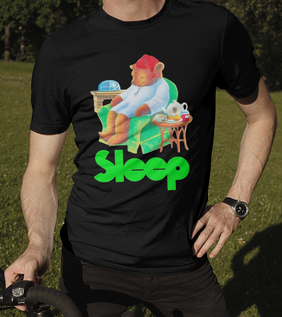 Sleep Tea Bear Radio Chair Cozy Time T-Shirt