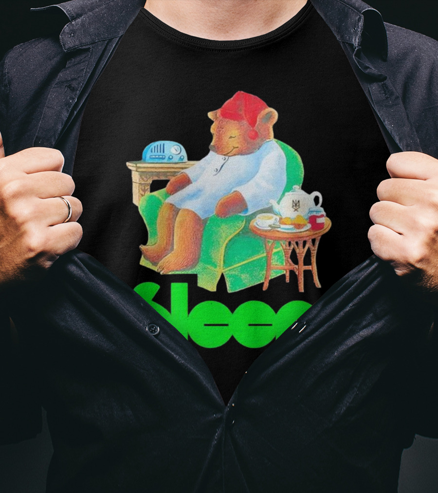 Sleep Tea Bear Radio Chair Cozy Time T-Shirt