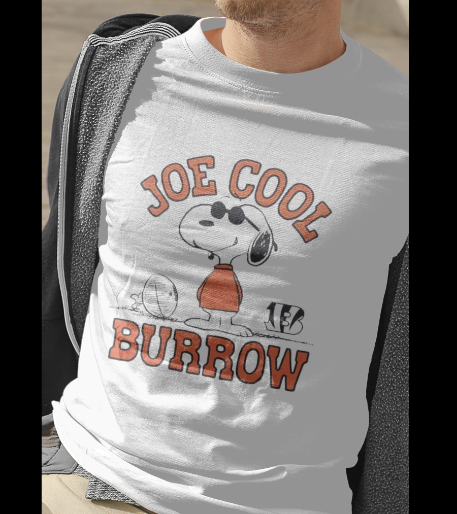 Joe Cool Snoopy Burrow Bengals Football T-Shirt