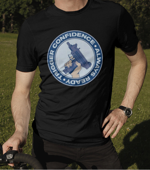 Fudd Busters Trigger Confidence Always Ready Handgun Emblem T-Shirt