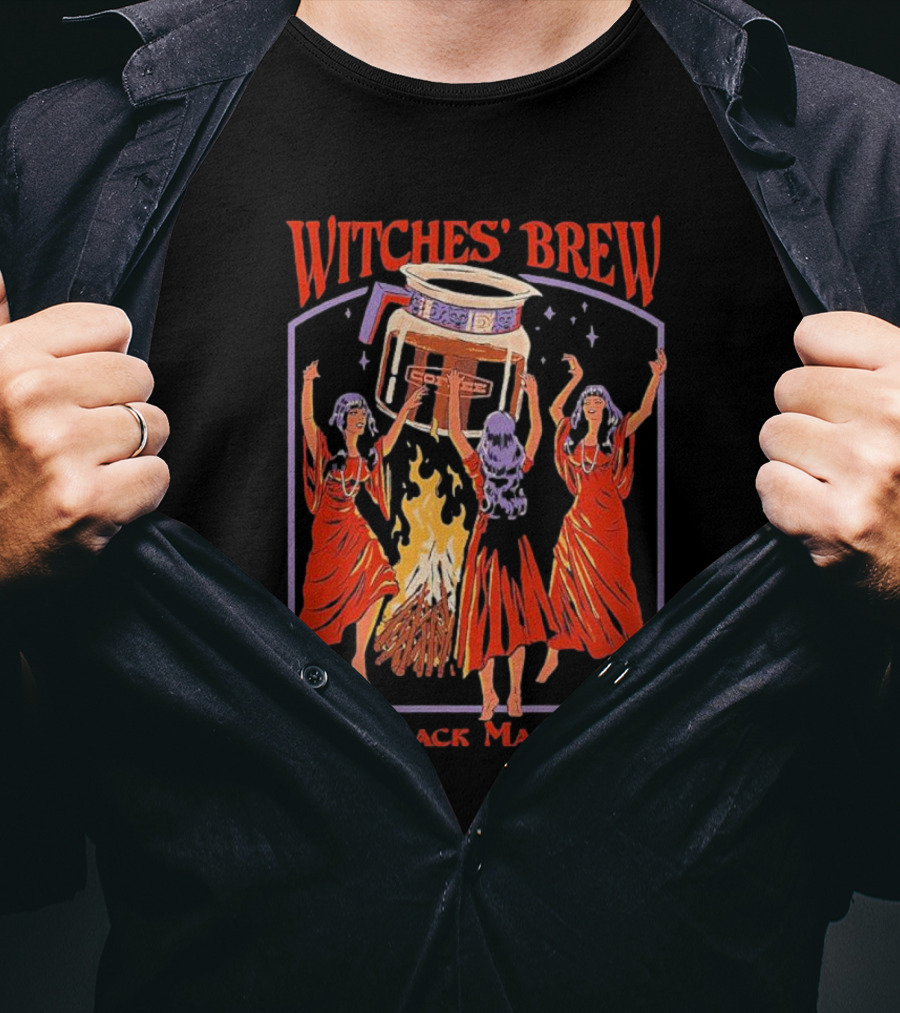 Witches’ Brew Black Magic Ritual Dance Around Cauldron T-Shirt