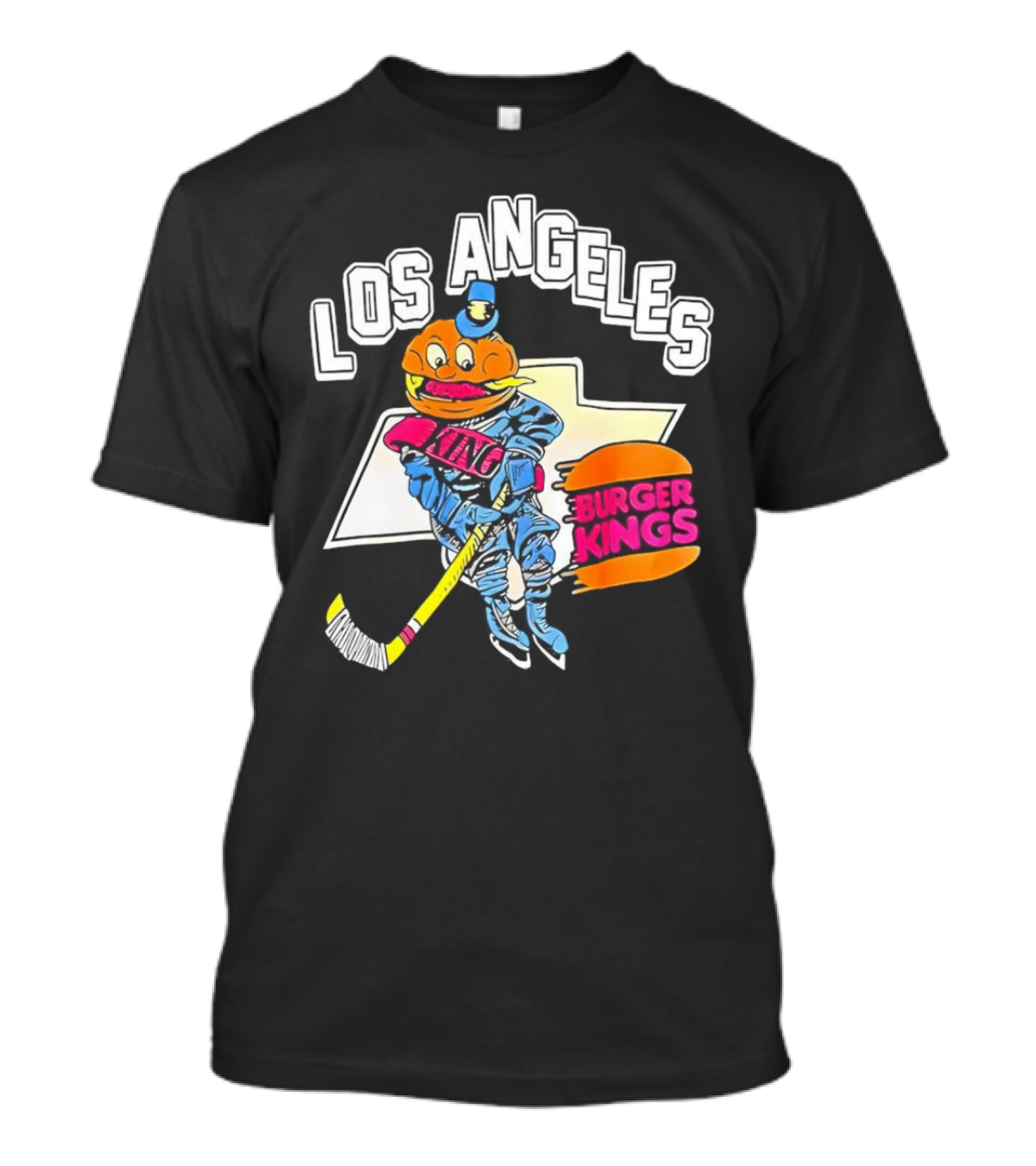 Los Angeles Burger Kings Hockey Comic Mascot T-Shirt