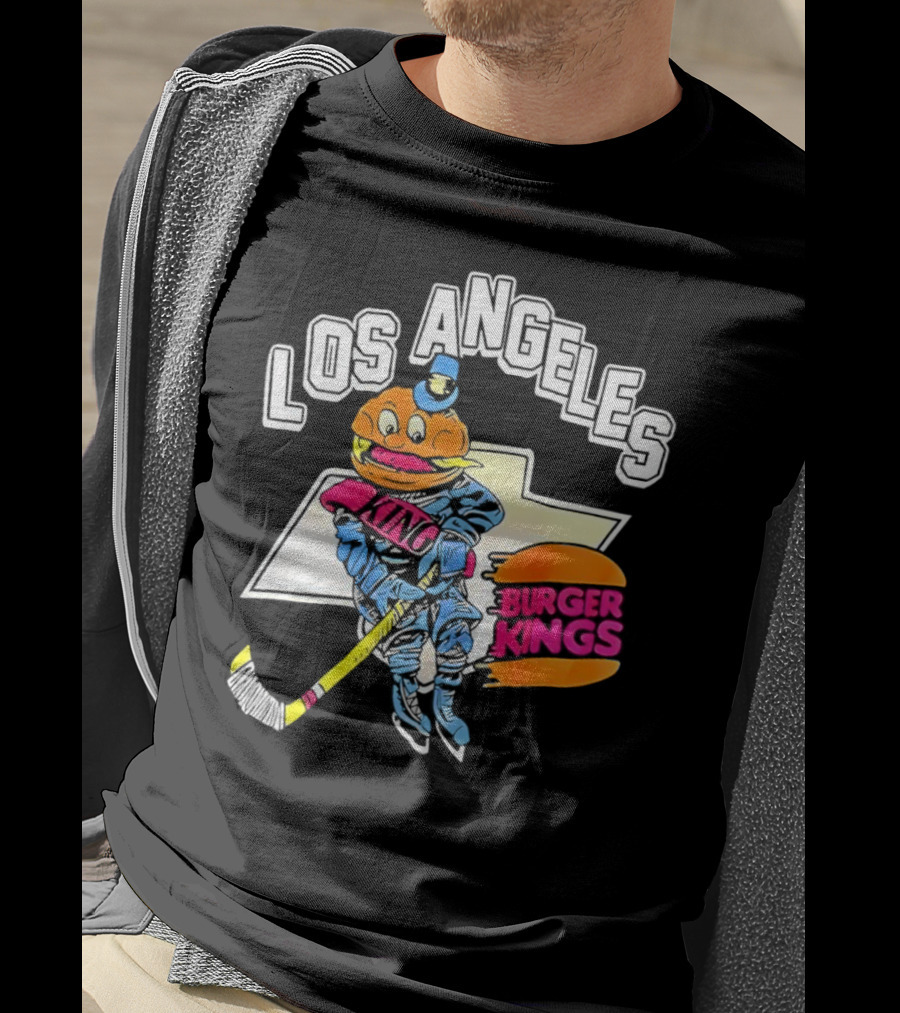 Los Angeles Burger Kings Hockey Comic Mascot T-Shirt