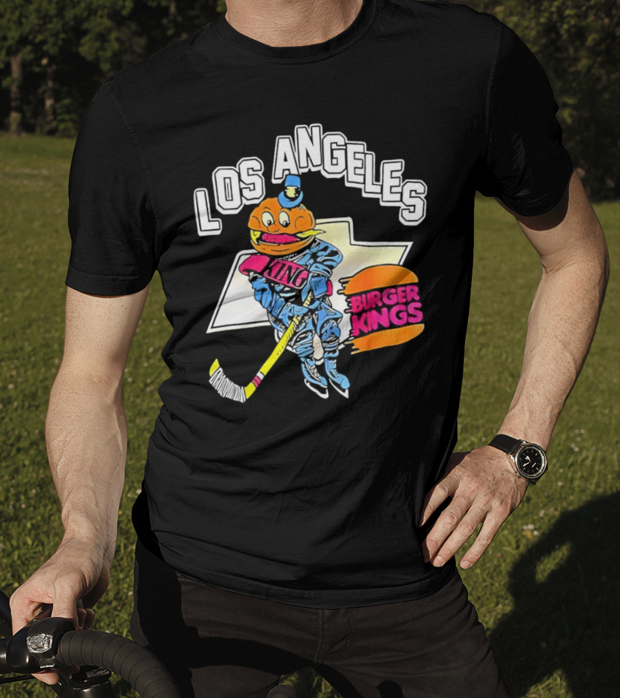Los Angeles Burger Kings Hockey Comic Mascot T-Shirt