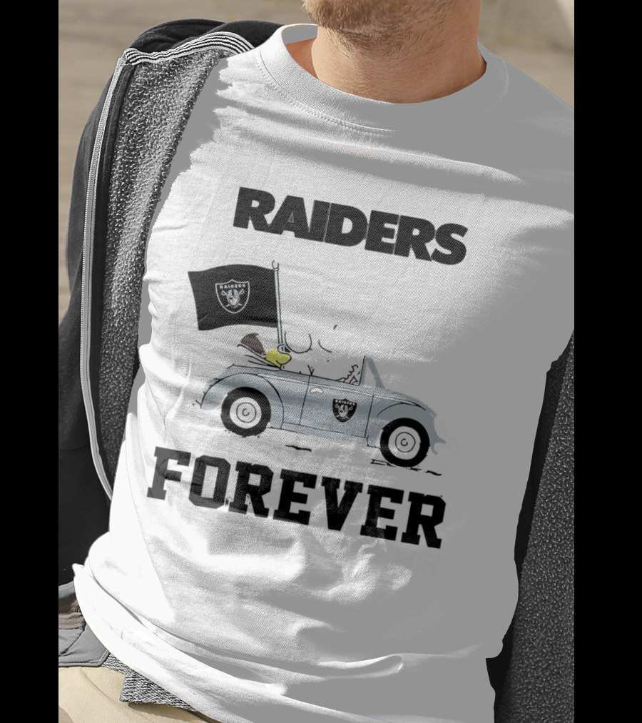 Raiders Forever Not Just When We Win Snoopy Woodstock Car T-Shirt
