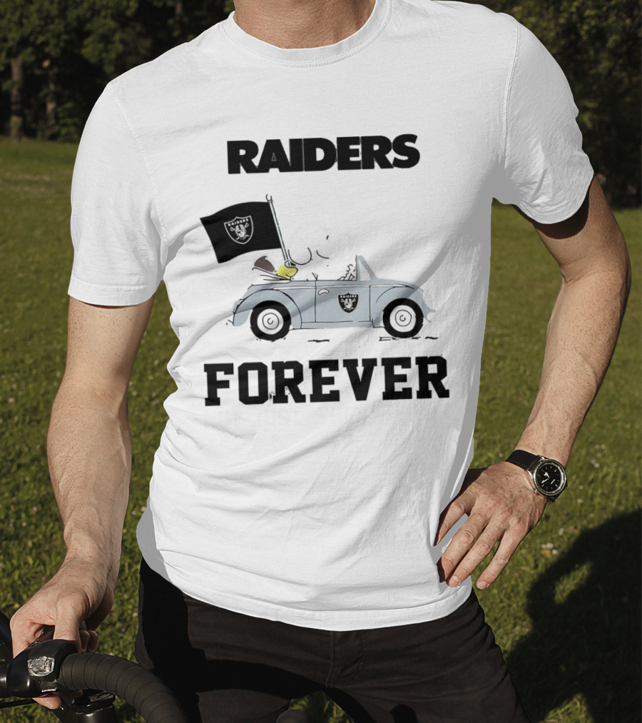 Raiders Forever Not Just When We Win Snoopy Woodstock Car T-Shirt