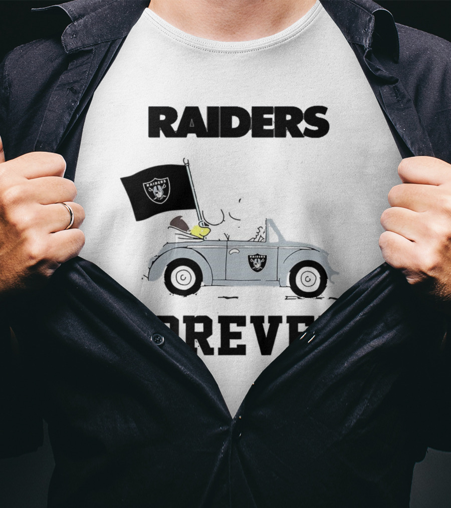 Raiders Forever Not Just When We Win Snoopy Woodstock Car T-Shirt