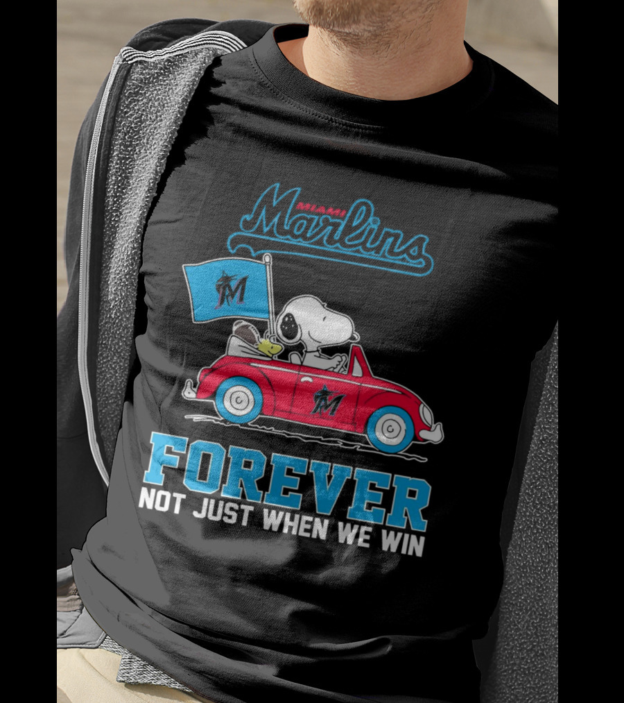 Snoopy Miami Marlins Forever Not Just When We Win T-Shirt