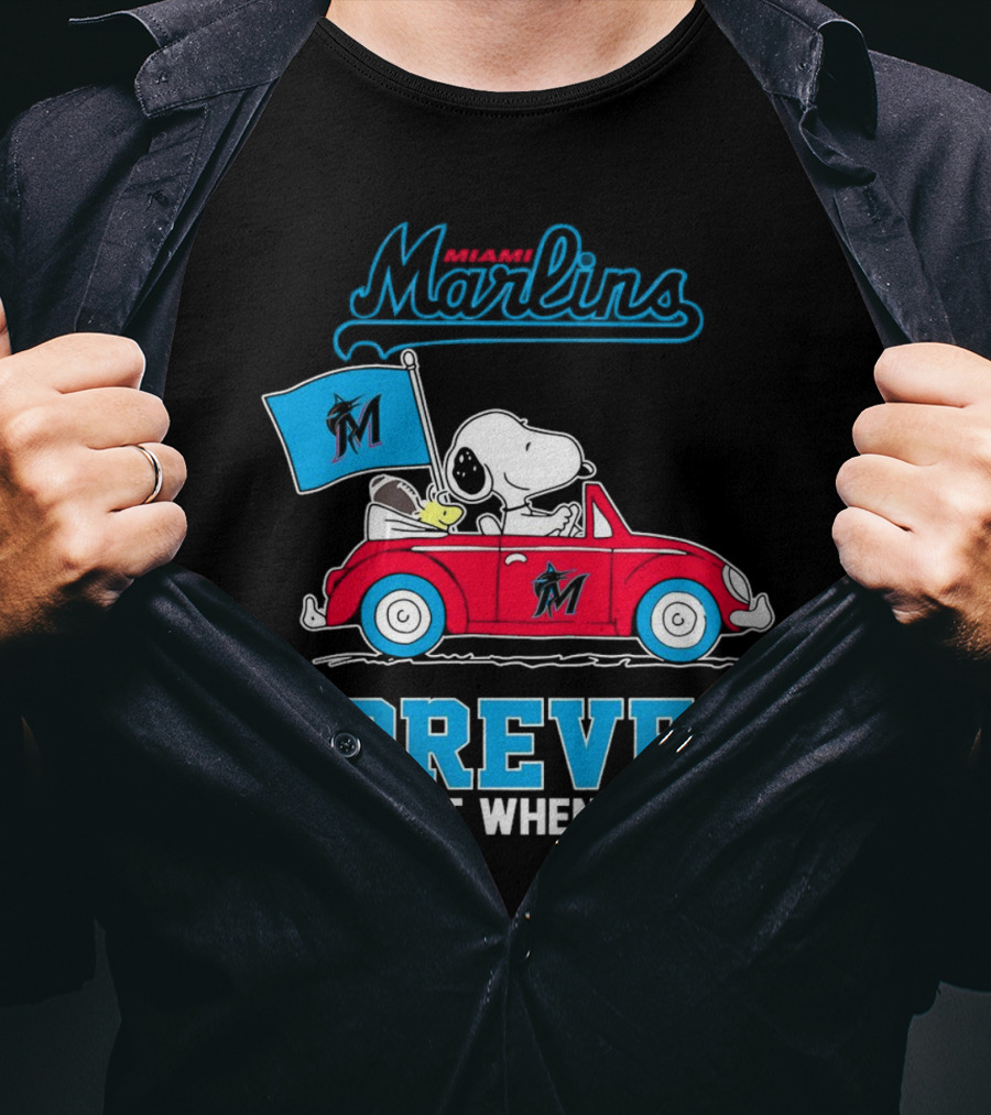 Snoopy Miami Marlins Forever Not Just When We Win T-Shirt
